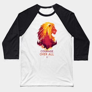 Courage Over All - Lion Silhouette - Fantasy Baseball T-Shirt